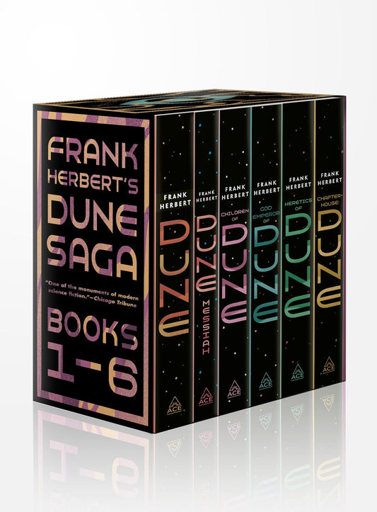 Frank Herbert's Dune Saga 6-Book Boxed Set: Dune, Dune Messiah, Children of Dune, God Emperor of Dune, Heretics of Dune, and Chapterhouse: Dune - Herbert, Frank (Paperback)-Literature - Classics / Criticism-9780593201886-BookBizCanada